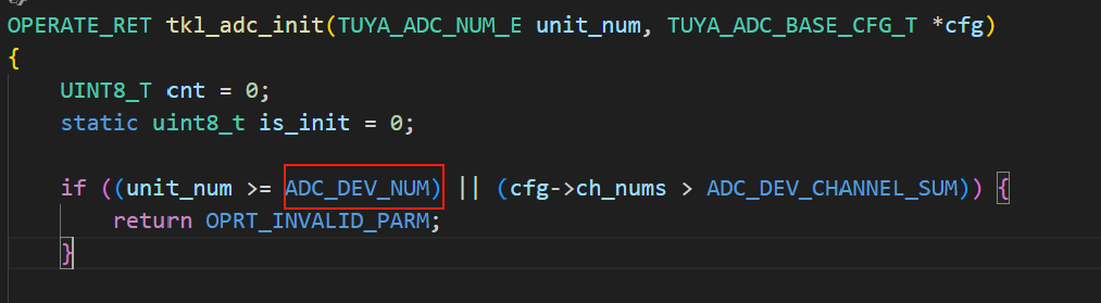 将ADC_DEV_NUM改成TUYA_ADC_NUM_MAX